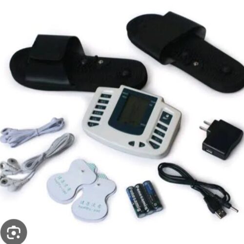 ELECTRONIC PULSE MASSAGER + ACUPRESSURE SLIPPERS SET